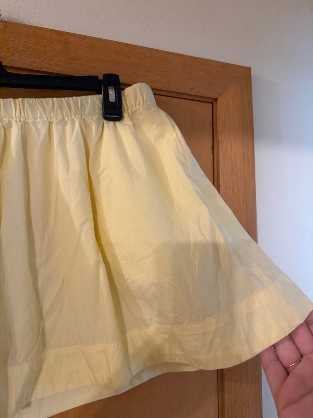 Free-est Free People Women’s Milani Cotton Elastic Waist Mini Skirt Yellow XL - Picture 3 of 8